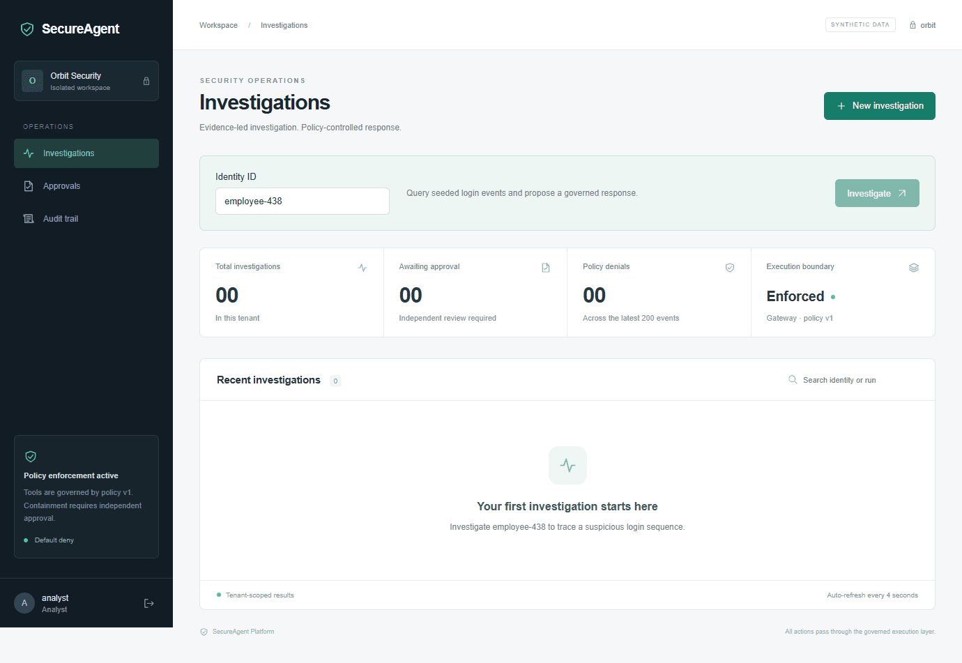 01 / Launch the investigation